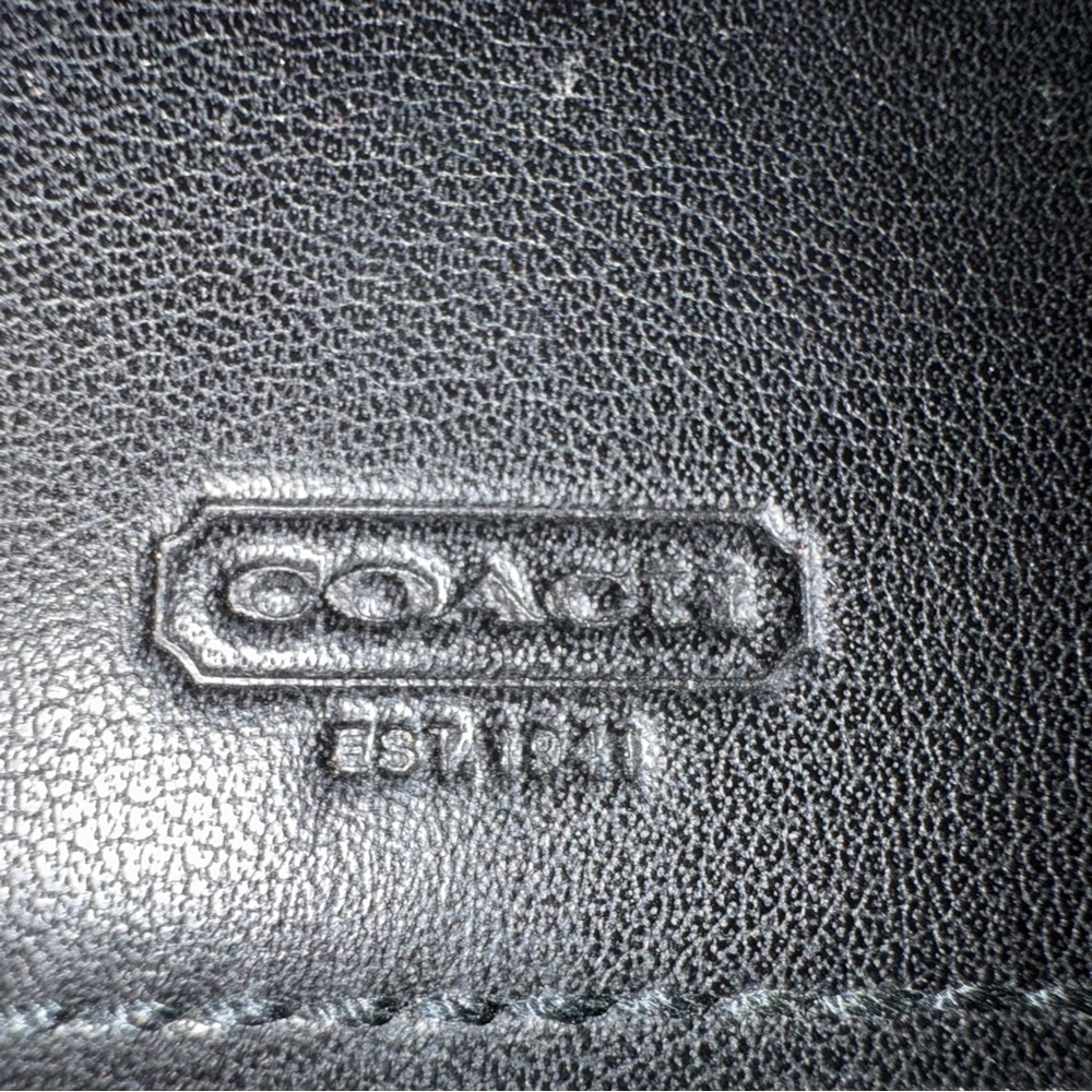 Vintage ▶️ COACH ◀️ Black Leather Travel CD Case - Picture 6 of 8